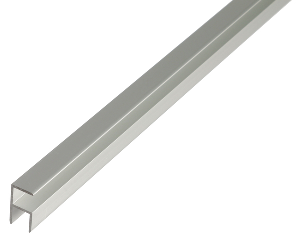 Profil narożny, samozaciskowy, materiał: aluminium, powierzchnia: anodowana srebrna, Szerokość: 8,9 mm, Wysokość: 20 mm, Grubość materiału: 1,5 mm, Szerokość światła: 5,9 mm, Długość: 1000 mm