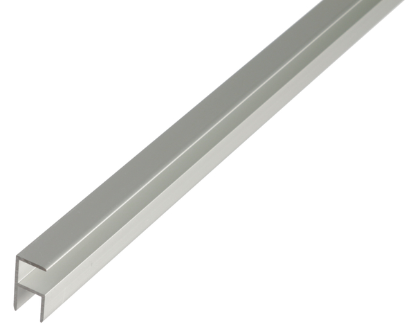 Profilo angolare autobloccante, Materiale: alluminio, superficie: anodizzata argento, larghezza: 8,9 mm, altezza: 20 mm, Spessore del materiale: 1,5 mm, larghezza netta: 5,9 mm, Lunghezza: 2000 mm