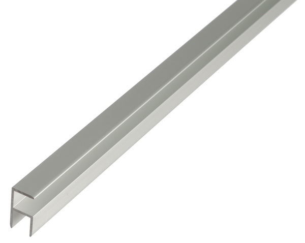 Profilo angolare autobloccante, Materiale: alluminio, superficie: anodizzata argento, larghezza: 12,9 mm, altezza: 24 mm, Spessore del materiale: 1,5 mm, larghezza netta: 9,9 mm, Lunghezza: 2000 mm