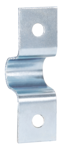 Guida asta, Materiale: acciaio grezzo, superficie: zincata blu, Lunghezza netta: 11 mm, altezza netta: 16 mm, lunghezza totale: 54 mm, larghezza totale: 16 mm, Numero di fori: 2, Foro: Ø5 mm
