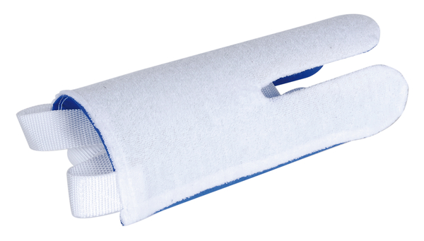 Strumpfanziehhilfe, Material: Außenseite Frottee, Farbe: weiß, Innenseite Nylon, Farbe: blau