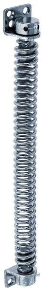 Gate spring, with countersunk screw holes, Material: raw steel, Surface: blue galvanised, for screwing on, Total length: 280 mm