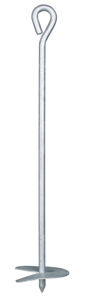 Kotwa ziemna, materiał: stal surowa, powierzchnia: cynkowana ogniowo, Długość: 525 mm, Wersja: do wkręcenia, Lista części SAP
