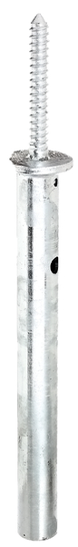 Anclaje para postes con fijación invisible en madera, Material: Acero crudo, Superficie: galvanizado en caliente, para empotrar en hormigón, con distintivo CE conforme a ETA-10/0210, Altura total: 400 mm, 140 mm, Tubo-Ø: 42 mm, 70 mm