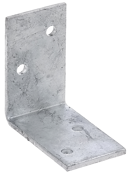 Angle, Material: raw steel, Surface: hot-dip galvanised, Width: 40 mm, Height: 70 mm, Depth: 70 mm, Material thickness: 3.50 mm, No. of holes: 4, Hole: Ø7 mm