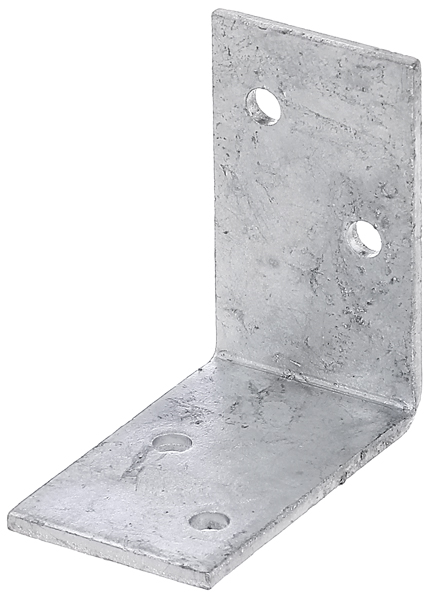 Angle, Material: raw steel, Surface: hot-dip galvanised, Width: 40 mm, Height: 70 mm, Depth: 70 mm, Material thickness: 3.50 mm, No. of holes: 4, Hole: Ø7 mm