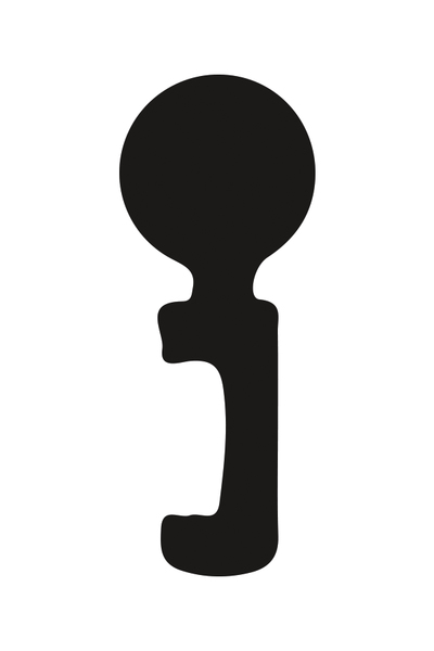 Schlüssel für Kastenschlösser, Material: Zinkdruckguss, Schweifung: 1