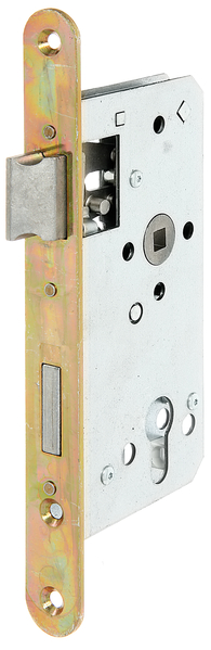 Deadbolt lock especially for frame gates, Heavy, stable design for use outdoors., All inner parts are galvanised to protect against rust., with countersunk screw holes, Material: raw steel, Surface: galvanised, Height lock case: 167 mm, Depth lock case: 85 mm, Size back set: 55 mm, Distance: 72 mm, Strike plate width: 24 mm, Strike plate height: 235 mm, Bolt recess: 13 / 25 mm, Socket: 8 x 8 mm
