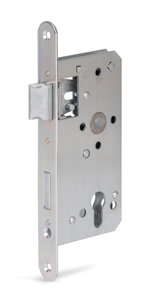 Einsteckschloss, speziell für Rahmentore, Schwere, stabile Ausführung für den Außeneinsatz., Alle Innenteile durch Verzinkung vor Rost geschützt., mit versenkten Schraublöchern, Material: Stahl roh, Oberfläche: verzinkt, Höhe Schlosskasten: 167 mm, Tiefe Schlosskasten: 85 mm, Dornmaß: 55 mm, Entfernung: 72 mm, Stulpbreite: 24 mm, Stulphöhe: 235 mm, Artikelbeschreibung: ohne Schließblech, Riegelausschluss: 13 / 25 mm, Nuss: 8 x 8 mm