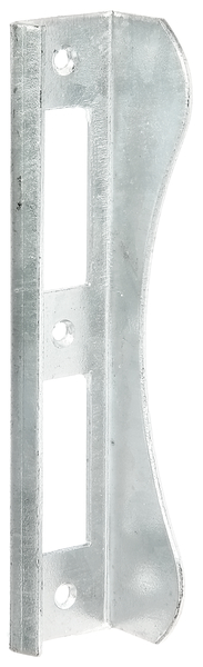 Cerraderos para pórticos con cerradura empotrable, Material: Acero crudo, Superficie: galvanizado en caliente, Anchura: 37 mm, Altura: 181 mm, Para espesor de marco: 37 mm, Número de agujeros: 3, Perforación: Ø6 mm