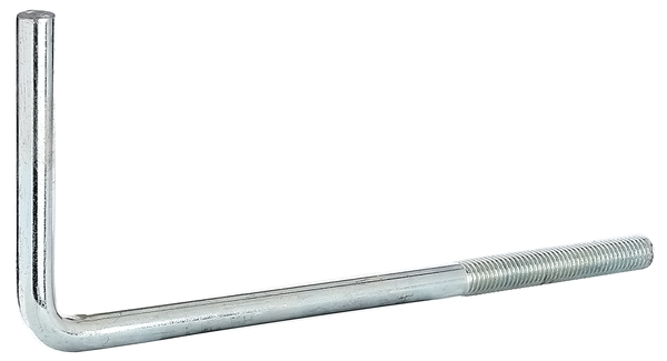 Fence rail connector, Material: raw steel, Surface: blue galvanised, for screwing through, Total length: 190 mm, Total height: 110 mm, Diameter: 10.7 mm, Thread: M12