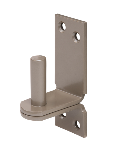 DURAVIS® Hook on plate, DII, with countersunk screw holes, Material: steel, blue galvanised, Surface: pearl beige duplex-coated RAL 1035, Size back set-Ø: 13 mm, Distance pin - plate: 25 mm, Plate height: 100 mm, Plate width: 35 mm, Length of pin: 40 mm, Material thickness: 4.00 mm, No. of holes: 4, Hole: Ø6 mm, 20-year warranty against rusting through