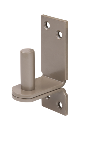 DURAVIS® Hook on plate, DII, with countersunk screw holes, Material: steel, blue galvanised, Surface: pearl beige duplex-coated RAL 1035, Size back set-Ø: 16 mm, Distance pin - plate: 28 mm, Plate height: 113 mm, Plate width: 40 mm, Length of pin: 45 mm, Material thickness: 4.50 mm, No. of holes: 4, Hole: Ø7 mm, 20-year warranty against rusting through, CutCase