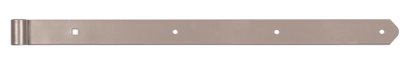 DURAVIS® Ladenband, gerade, Abschluss abgerundet, Material: Stahl, blau verzinkt, Oberfläche: perlbeige duplexbeschichtet RAL 1035, Länge: 600 mm, Rollen-Ø: 13 mm, Breite: 40 mm, Materialstärke: 5,00 mm, Anzahl Löcher: 3 / 1, Loch: Ø7 / 9 x 9 mm, 20 Jahre Garantie gegen Durchrosten