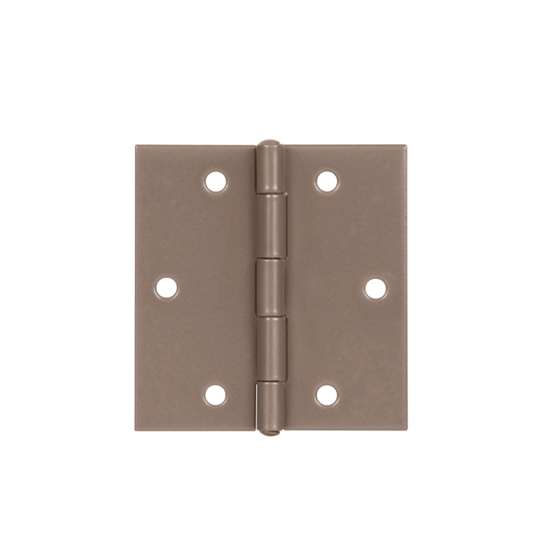 DURAVIS® Scharnier, quadratisch, mit vernietetem Edelstahlstift, mit versenkten Schraublöchern, Material: Stahl, sendzimirverzinkt, Oberfläche: perlbeige duplexbeschichtet RAL 1035, Länge: 60 mm, Breite: 60 mm, Ausführung: gerollt, Materialstärke: 1,00 mm, Anzahl Löcher: 6, Loch: Ø4,5 mm, 20 Jahre Garantie gegen Durchrosten