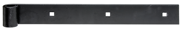 Ladenband, gerade, Abschluss gerade, Material: Stahl roh, Oberfläche: schwarz kunststoffbeschichtet, Länge: 300 mm, Rollen-Ø: 14 mm, Breite: 35 mm, Materialstärke: 5,00 mm, Anzahl Löcher: 3, Loch: 7,5 x 7,5 mm, 15 Jahre Garantie gegen Durchrosten