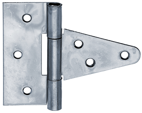 Penture anglaise large, avec goupille non rivetée, avec trous de vis fraisés, Matériau: Acier brut, Finition: zinguée, Longueur de penture: 79 mm, Largeur de charnière: 40 mm, Longueur de charnière: 90 mm, Largeur de penture: 50 mm, Épaisseur: 1,80 mm, Nombre de trous: 6, Trou: Ø6 mm