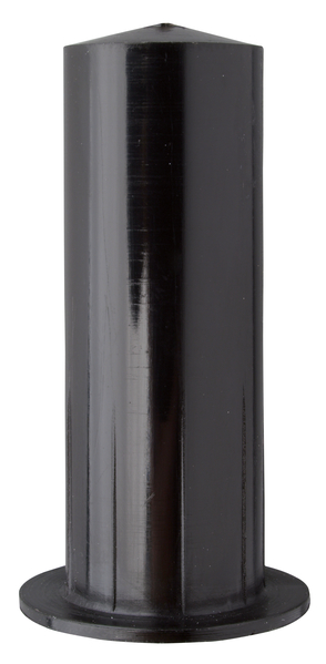 Convertisseur de gond, pour tous gonds d'un axe de Ø 12 mm, Matériau: PVC, couleur noir, Ø extérieur: 14 mm, CutCase
