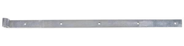 Pernio recto, con extremidad recta, Material: Acero crudo, Superficie: galvanizado, Longitud: 700 mm, Ø del rodillo: 14 mm, Anchura: 35 mm, Espesura del material: 5,00 mm, Número de agujeros: 5, Perforación: 7,5 x 7,5 mm