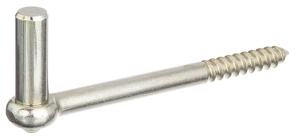 Hook for screwing in, type J, Material: raw steel, Surface: galvanised, thick-film passivated, Size back set-Ø: 16 mm, Length: 165 mm, Thread length: 70 mm, Length of pin: 45 mm, Wooden thread Ø: 12 mm