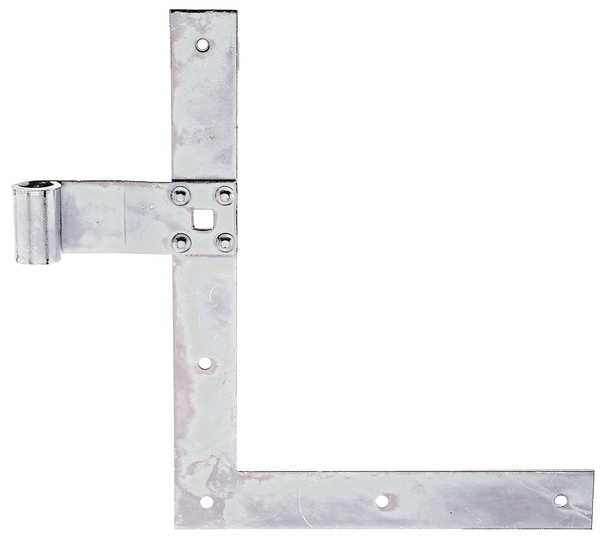 Penture équerre bout droit, Matériau: Acier brut, Finition: galvanisée passivée, Hauteur: 250 mm, Longueur: 200 mm, ø gond: 13 mm, Largeur: 30 mm, Entraxe entre le milieu de la penture et le milieu du gond: 75 mm, Description de l'article: bas, Épaisseur: 3,00 mm, Nombre de trous: 5 / 1, Trou: Ø5,5 / 9 x 9 mm