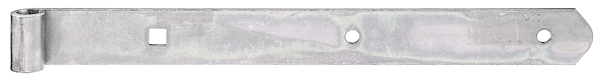 Ladenband, gerade, Abschluss abgerundet, Material: Stahl roh, Oberfläche: galvanisch verzinkt, Dickschichtschutz, Länge: 300 mm, Rollen-Ø: 10 mm, Breite: 30 mm, Materialstärke: 3,00 mm, Anzahl Löcher: 2 / 1, Loch: Ø7 / 9 x 9 mm