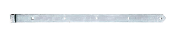 Band hook, straight, rounded, Material: raw steel, Surface: galvanised, thick-film passivated, Length: 800 mm, Roller dia.: 16 mm, Width: 45 mm, Material thickness: 5.00 mm, No. of holes: 4 / 1, Hole: Ø9 / 11 x 11 mm