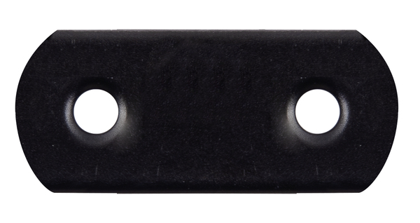 Flat connector rounded ends, black