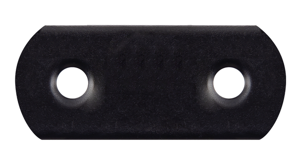 Flachverbinder mit abgerundeten Enden, schwarz