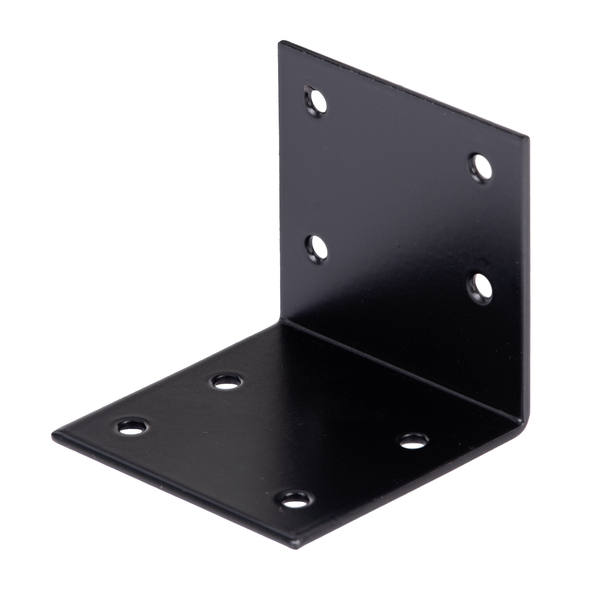 Wide angle bracket, equal sided, black