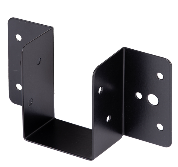 Joist hanger with rounded ends, light, black