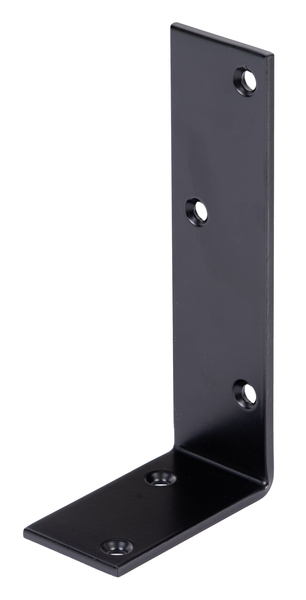 Joist hanger angle bracket, unequal sided, black