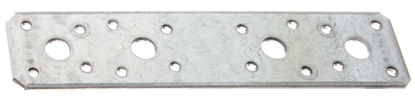 Flat connector, Material: raw steel, Surface: sendzimir galvanised, with CE marking in accordance with DIN EN 14545, Length: 180 mm, Width: 40 mm, Approval: Europ.Techn.Zul. EN14545:2008, Material thickness: 3.00 mm, No. of holes: 4 / 16, Hole: Ø11 / Ø5 mm, CutCase