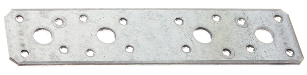 Flachverbinder, Material: Stahl roh, Oberfläche: sendzimirverzinkt, mit Kennzeichnung nach EN 14545, Länge: 180 mm, Breite: 40 mm, Materialstärke: 3,00 mm, Anzahl Löcher: 4 / 16, Loch: Ø11 / Ø5 mm, CutCase