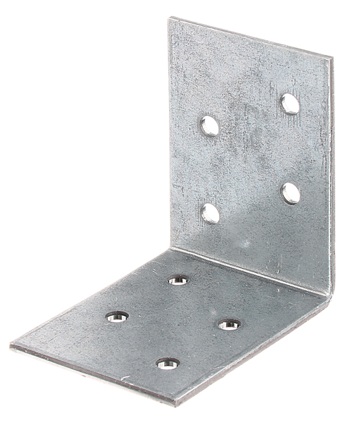 Équerre d'assemblage, Matériau: Acier brut, Finition: galvanisée Sendzimir, avec marquage CE selon ETA-08/0165, Profondeur: 50 mm, Hauteur: 50 mm, Largeur: 40 mm, Épaisseur: 2,00 mm, Nombre de trous: 8, Trou: Ø5 mm, CutCase