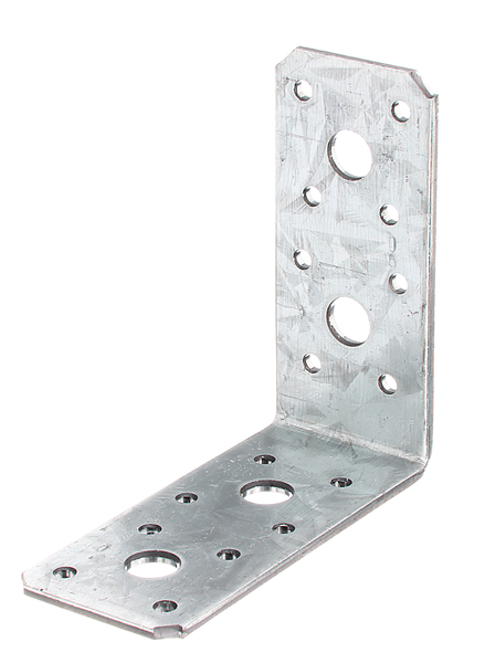 Escuadra de ensamblaje, Material: Acero crudo, Superficie: acero galvanizado Sendzimir, con distintivo CE conforme a ETA-08/0165, Profundidad: 90 mm, Altura: 90 mm, Anchura: 40 mm, Espesura del material: 3,00 mm, Número de agujeros: 4 / 16, Perforación: Ø11 / Ø5 mm, CutCase