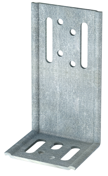 Escuadra de ensamblaje para aislamiento exterior, Material: Acero crudo, Superficie: acero galvanizado Sendzimir, Profundidad: 53 mm, Altura: 118 mm, Anchura: 66 mm, Espesura del material: 2,50 mm, Número de agujeros: 1 / 2 / 2 / 6, Perforación: 8,5 x 15 / 8,5 x 30 / 6,5 x 40 / Ø5,5 mm, CutCase