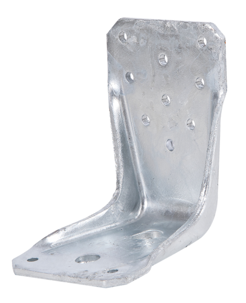 Angle bracket KR, Material: raw steel, Surface: hot-dip galvanised, with CE marking in accordance with ETA-08/0165, Height: 95 mm, Depth: 85 mm, Width: 65 mm, Approval: Europ.techn.app. ETA-08/0165, Material thickness: 4.00 mm, No. of holes: 1 / 1 / 11, Hole: Ø11 / Ø13 / Ø5 mm, CutCase