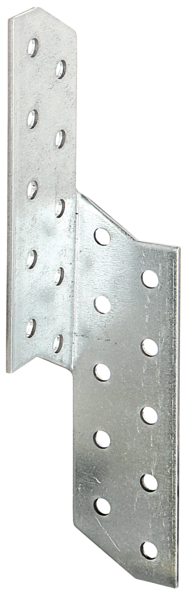 Rafter purlin anchor, Material: raw steel, Surface: sendzimir galvanised, right, with CE marking in accordance with ETA-08/0170, Width: 32 mm, Depth: 32 mm, Height: 170 mm, Material thickness: 2.00 mm, No. of holes: 20, Hole: Ø5 mm, CutCase