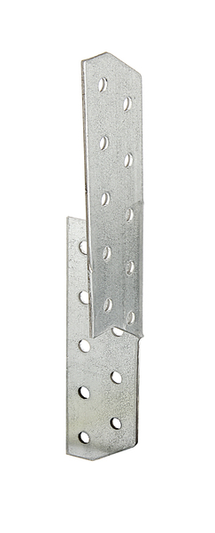 Rafter purlin anchor, Material: raw steel, Surface: sendzimir galvanised, left, with CE marking in accordance with ETA-08/0170, Width: 32 mm, Depth: 32 mm, Height: 170 mm, Material thickness: 2.00 mm, No. of holes: 20, Hole: Ø5 mm, CutCase