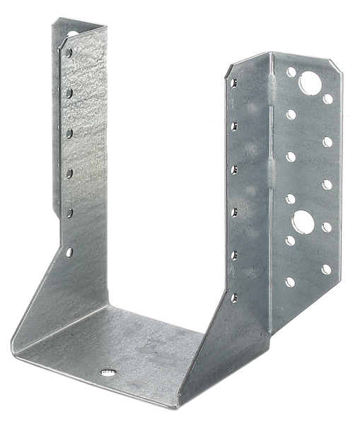 Joist hanger, type A, Material: raw steel, Surface: sendzimir galvanised, with CE marking in accordance with ETA-08/0171, Clear width: 100 mm, Height: 140 mm, Total width: 170 mm, Material thickness: 2.00 mm, No. of holes: 4 / 34, Hole: Ø11 / Ø5 mm, CutCase