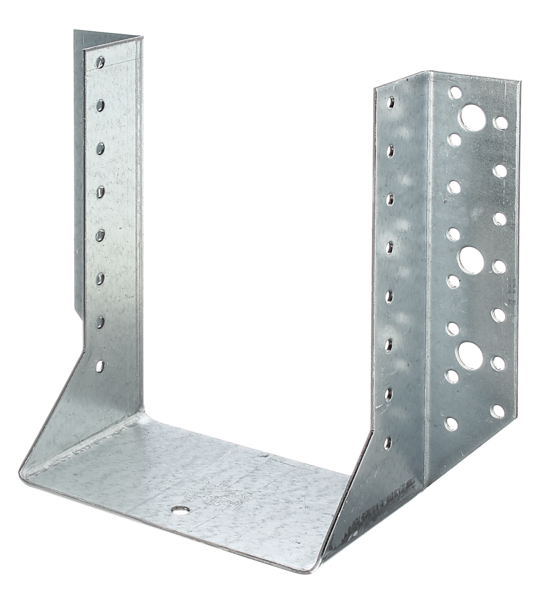 Joist hanger, type A, Material: raw steel, Surface: sendzimir galvanised, with CE marking in accordance with ETA-08/0171, Clear width: 140 mm, Height: 180 mm, Total width: 228 mm, Material thickness: 2.00 mm, No. of holes: 4 / 46, Hole: Ø11 / Ø5 mm