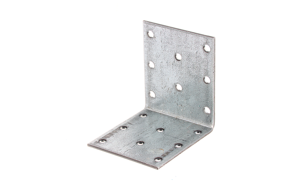Perforated angle plate, Material: raw steel, Surface: sendzimir galvanised, with CE marking in accordance with ETA-08/0165, Depth: 60 mm, Height: 60 mm, Width: 50 mm, Approval: Europ.techn.app. ETA-08/0165, Material thickness: 2.00 mm, No. of holes: 16, Hole: Ø5 mm, CutCase