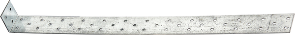 Escuadra para cemento, Material: Acero crudo, Superficie: acero galvanizado Sendzimir, para empotrar en hormigón, con distintivo CE conforme a ETA-08/0165, Profundidad: 500 mm, Altura: 40 mm, Anchura: 40 mm, Autorización: Idoneidad técnica europea ETA-08/0165, Espesura del material: 2,00 mm, Número de agujeros: 41, Perforación: Ø5 mm