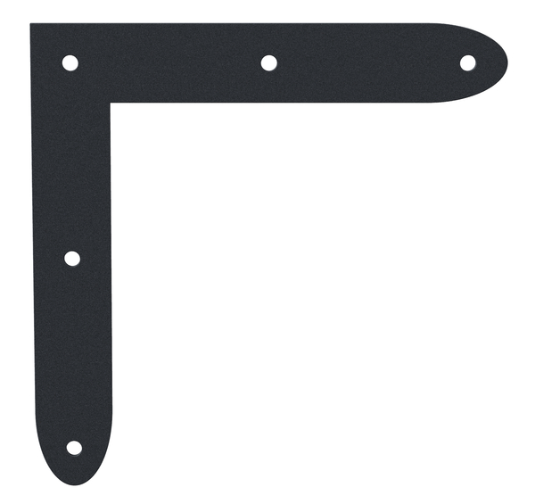 Ovado Corner bracket, Material: steel, Surface: galvanised, graphite grey powder-coated, Height: 120 mm, Length: 120 mm, Width: 20 mm, Material thickness: 1.50 mm, No. of holes: 5, Hole: Ø4 mm