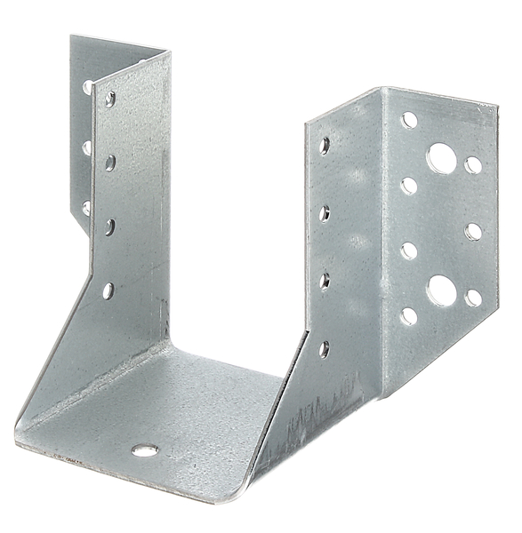 Balkenschuh, Typ A, Material: Stahl roh, Oberfläche: sendzimirverzinkt, mit CE-Kennzeichnung nach ETA-08/0171, lichte Breite: 70 mm, Höhe: 95 mm, Gesamtbreite: 140 mm, Materialstärke: 2,00 mm, Anzahl Löcher: 4 / 22, Loch: Ø9 / Ø5 mm, CutCase