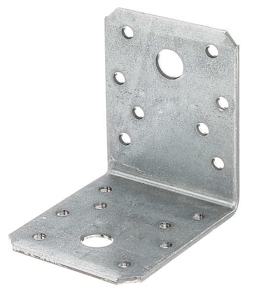 Angle bracket, Material: raw steel, Surface: sendzimir galvanised, with CE marking in accordance with ETA-08/0165, Depth: 70 mm, Height: 70 mm, Width: 55 mm, Approval: Europ.techn.app. ETA-08/0165, Material thickness: 2.50 mm, No. of holes: 2 / 16, Hole: Ø11 / Ø5 mm, Specialised trade container
