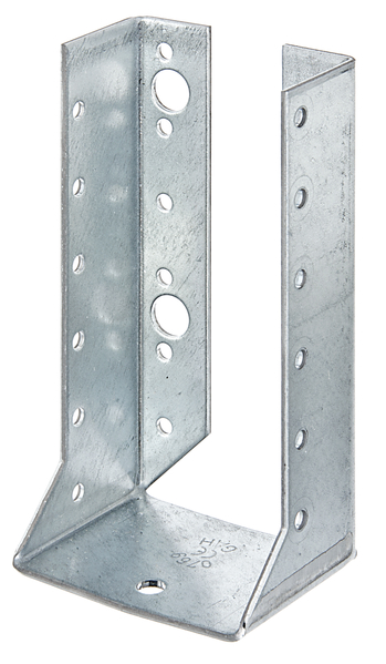 Joist hanger, type B, Material: raw steel, Surface: sendzimir galvanised, with CE marking in accordance with ETA-08/0171, Clear width: 64 mm, Height: 128 mm, Material thickness: 2.00 mm, No. of holes: 4 / 28, Hole: Ø11 / Ø5 mm