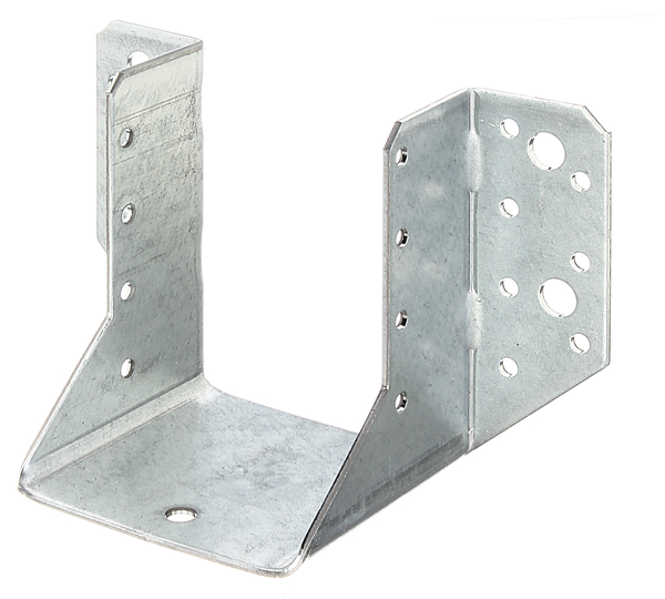 Joist hanger, type A, Material: raw steel, Surface: sendzimir galvanised, with CE marking in accordance with ETA-08/0171, Clear width: 76 mm, Height: 90 mm, Total width: 146 mm, Material thickness: 2.00 mm, No. of holes: 4 / 22, Hole: Ø9 / Ø5 mm