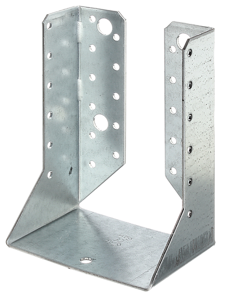 Joist hanger, type B, Material: raw steel, Surface: sendzimir galvanised, with CE marking in accordance with ETA-08/0171, Clear width: 100 mm, Height: 140 mm, Material thickness: 2.00 mm, No. of holes: 4 / 34, Hole: Ø11 / Ø5 mm, CutCase